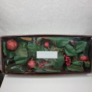 Restoration Hardware Magnolia Pomegranate Garland 6 ft Christmas Holiday New
